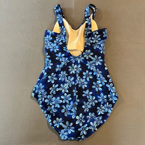 L.L. Bean Women's BeanSport Scoopneck Tanksuit - Size 14L NEVER WORN - Blue - Picture 2 of 11